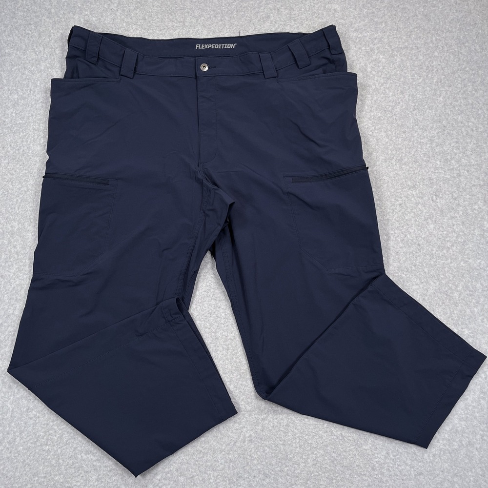 Duluth Trading Co Flexpedition Pants Mens 46x32 (46x31.5) Blue Cargo Work Hiking